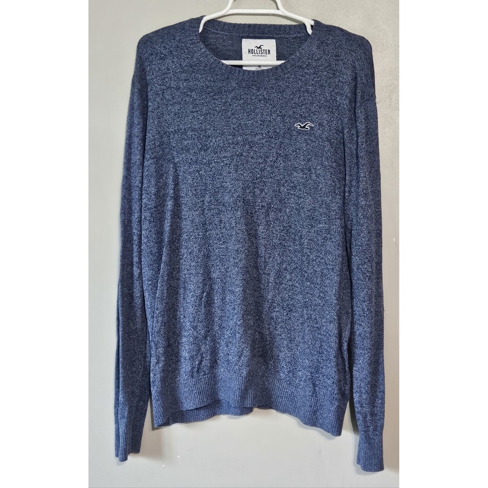 Hollister Blue Cotton Crew Neck Jumper XL